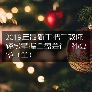 2019全新全盘会计实战指南，孙立华手把手教你轻松掌握