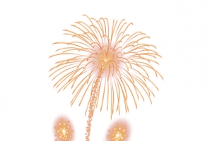 国庆节庆祝烟花炮仗亮黄色