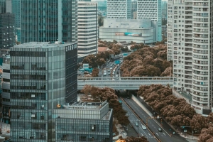 城市 摩天大楼 道路 汽车 建筑 4k壁纸 3840x2160
