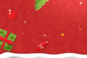 圣诞节红色扁平电商喜庆banner
