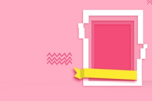 双11火拼卡通粉色banner