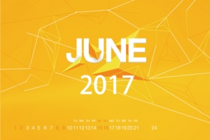 矢量日历2017年7月