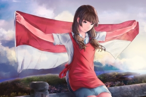 女孩子背景风景4k动漫壁纸