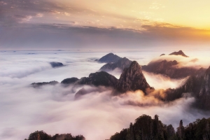 重阳节黄山云海高清风景 4K壁纸 3840x2160