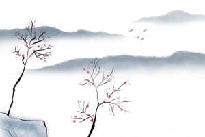 远山山水画水墨画中国风