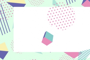 点线面清新孟菲斯banner背景