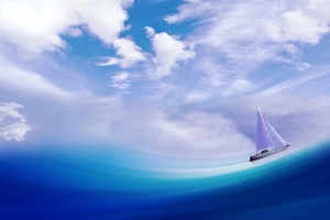 船舶 海波 水 帆 天空 云 艺术 帆船 4K设计图片