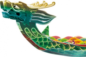 绿色龙舟图片