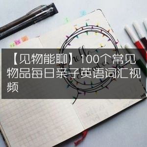 【见物学英语】每日亲子必学100个常见物品英语词汇视频