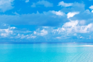 蓝色大海沙滩背景banner