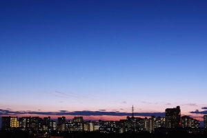 夜城 全景 地平线 日本 4k壁纸 3840x2160