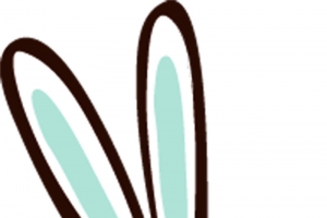 创意合成手绘可爱小兔子耳朵高清PNG透明情人节素材免费下载