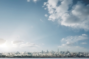 大气广场城市背景图