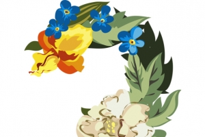 创意数字花环字