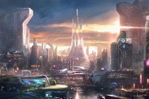 未来城市科幻世界游戏场景banner
