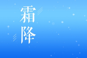 霜降节气海报背景banner