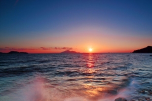 太阳 日落 大海 海浪 水 风景 4k壁纸 3840x2160