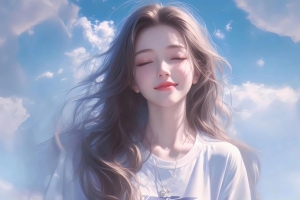 完美世界云羲微笑闭眼女孩 2880x1800高清壁纸免费下载