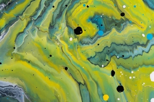油漆 液体 流体艺术 污渍 滴 黄色 4k壁纸 3840x2160