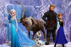 雪人,公主,动画,女王,雪花,鹿,艾尔莎,冰雪奇缘4K壁纸