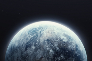 发光的地球星空海报
