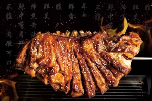 烧烤烤羊排美食宣传