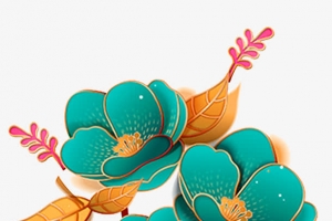 3D微立体花朵花纹免抠元素