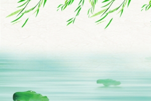大暑文艺小清新荷花池塘绿色背景