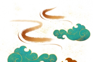 中国风 插画 祥云 抠图