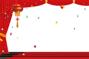 红色舞台帷幕背景