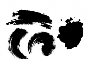 矢量水韵书法笔刷