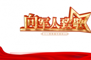 建军节向军人致敬红星绸缎