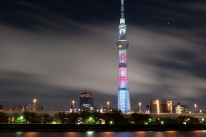 塔 夜城 建筑 东京 4k壁纸 3840x2160