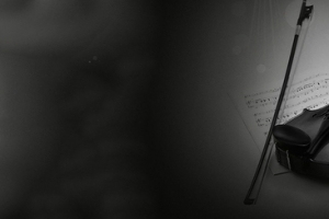 黑白音乐小提琴背景banner