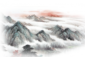 免扣PNG格式中国风水墨背景