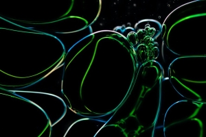 液体 气泡 眩光 微距 绿色 4k壁纸 3840x2160