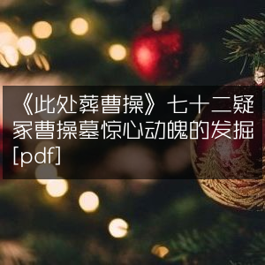 曹操七十二疑冢，惊心动魄的发掘历程[PDF]