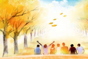 唯美梦幻同学聚会海报背景