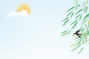 卡通清明节海报背景