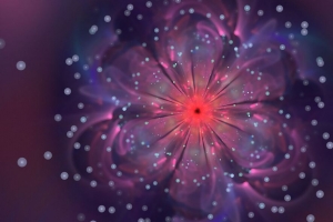 分形 花 发光 抽象 散焦 4k壁纸 3840x2160