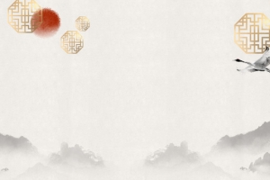 中国风灰色窗户山峰