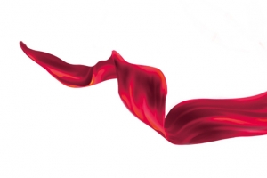简约红色绸带