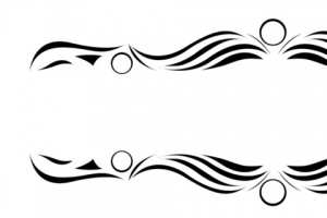 抽象艺术设计分隔符书签线