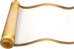 金色画卷高端高清PNG透明免扣设计素材免费下载