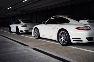 保时捷911 turbo s 保时捷 汽车 白色 4k壁纸 3840x2160