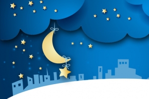 卡通夜晚母婴用品促销banner