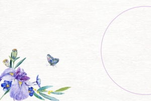 小清新文艺水彩手绘花朵背景