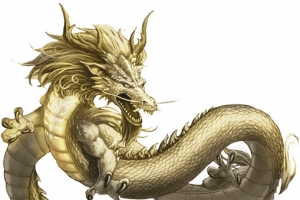 金色游戏龙纹装饰