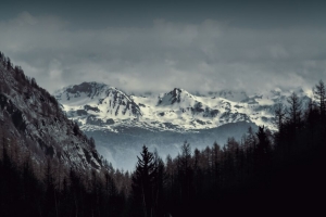 山 雪 树 云 风景 4k壁纸 3840x2160