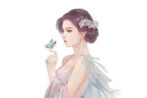 女王节手绘女人文艺小清新